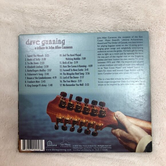 A Tribute to John Allan Camero Music CD by Dave Gunning (SIGNED) - Picture 6 of 6